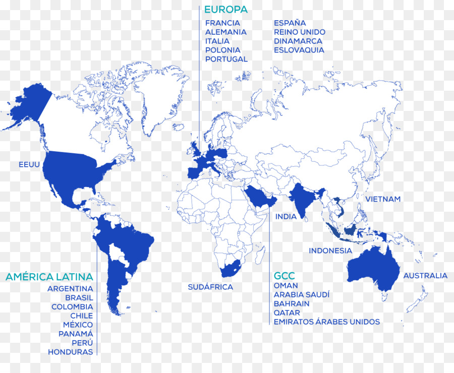 Mapa Mundial，Países PNG