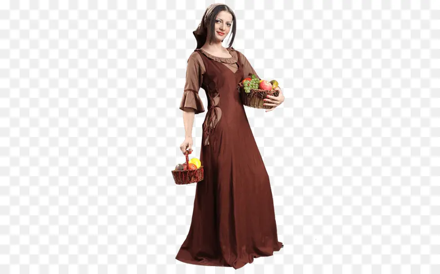 Mulher Com Vestido Medieval，Mulher PNG