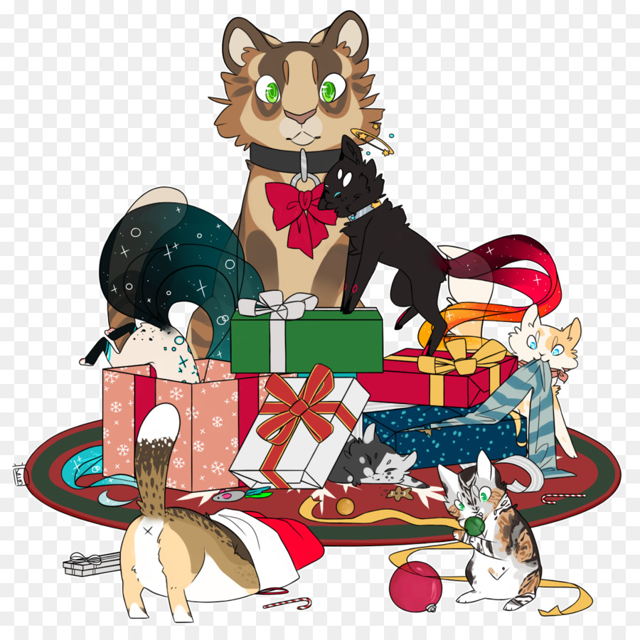 Gato，Papai Noel PNG