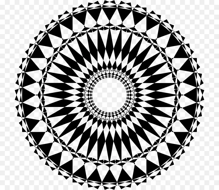 Mandala Preto E Branco，Geométrico PNG