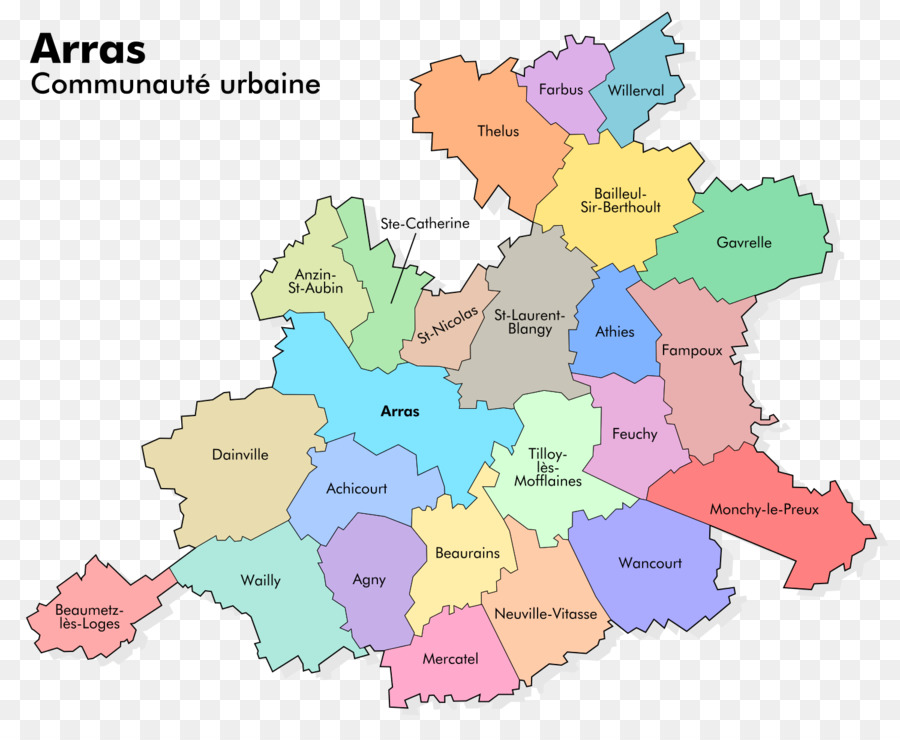 Mapa Arras，Comunauté Urbaine PNG