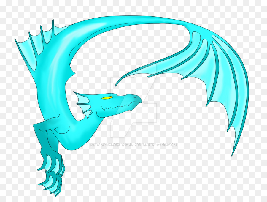 Dragão，Azul PNG