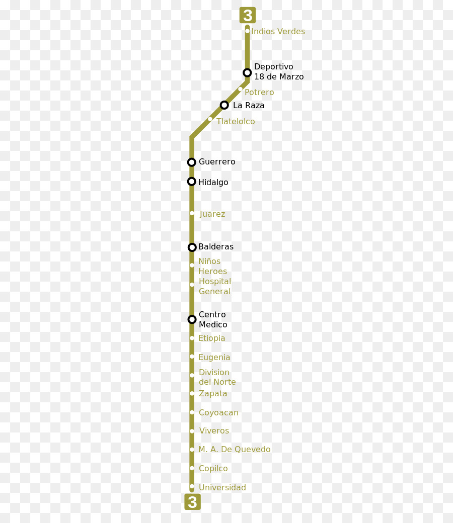 Cidade Do México Linha De Metro 3，De Trânsito Rápido PNG