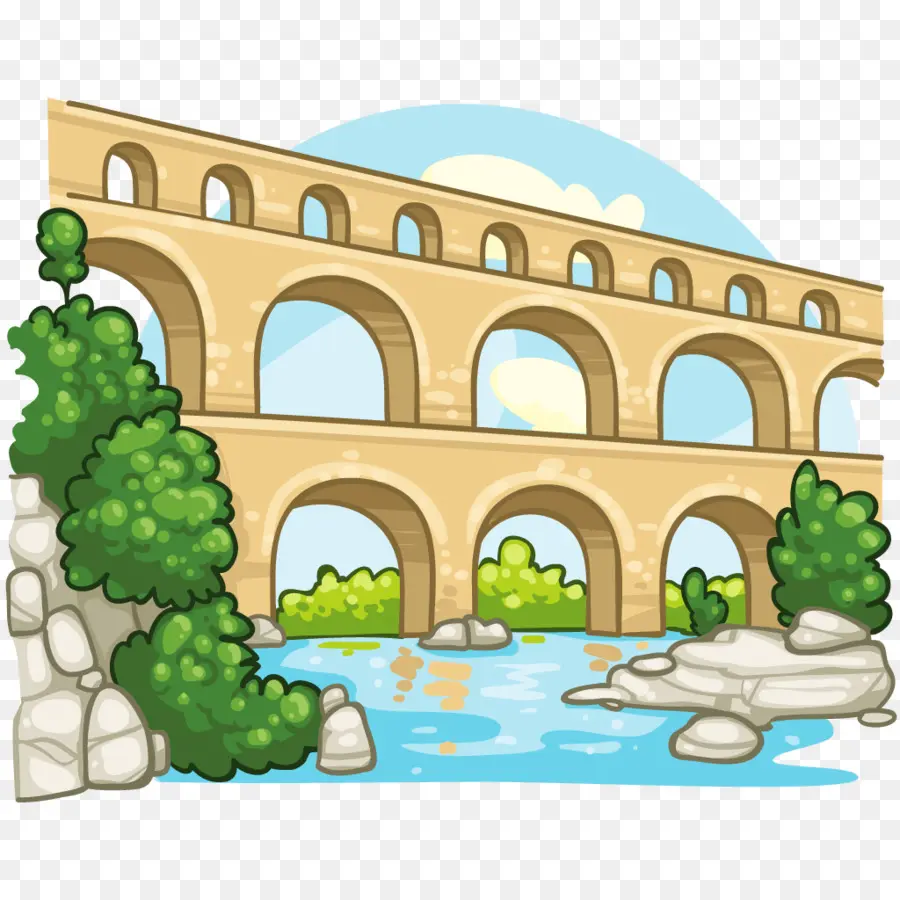 Aqueduto，Cartoon PNG