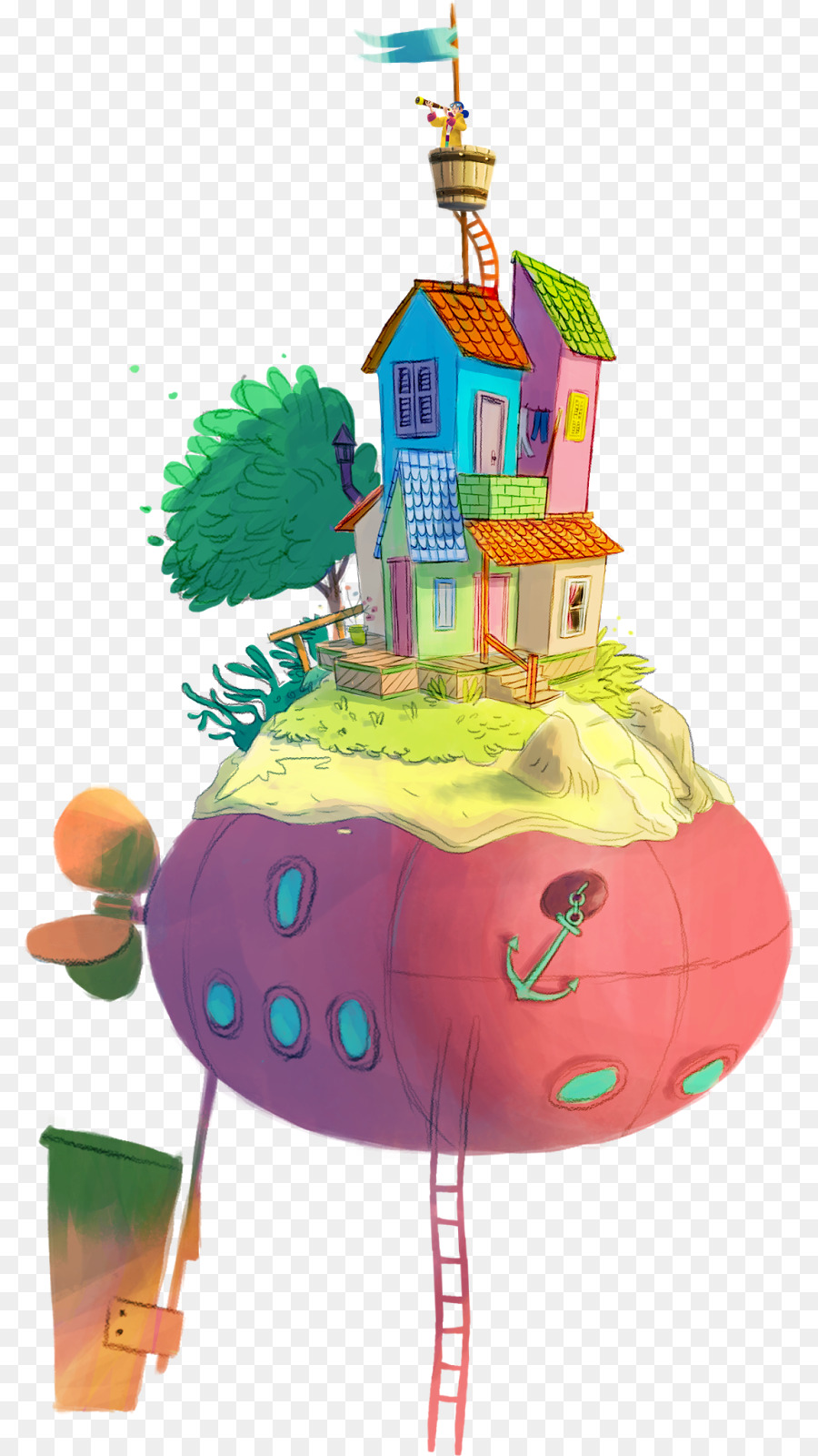 Casa De Rabiscos，Colorido PNG