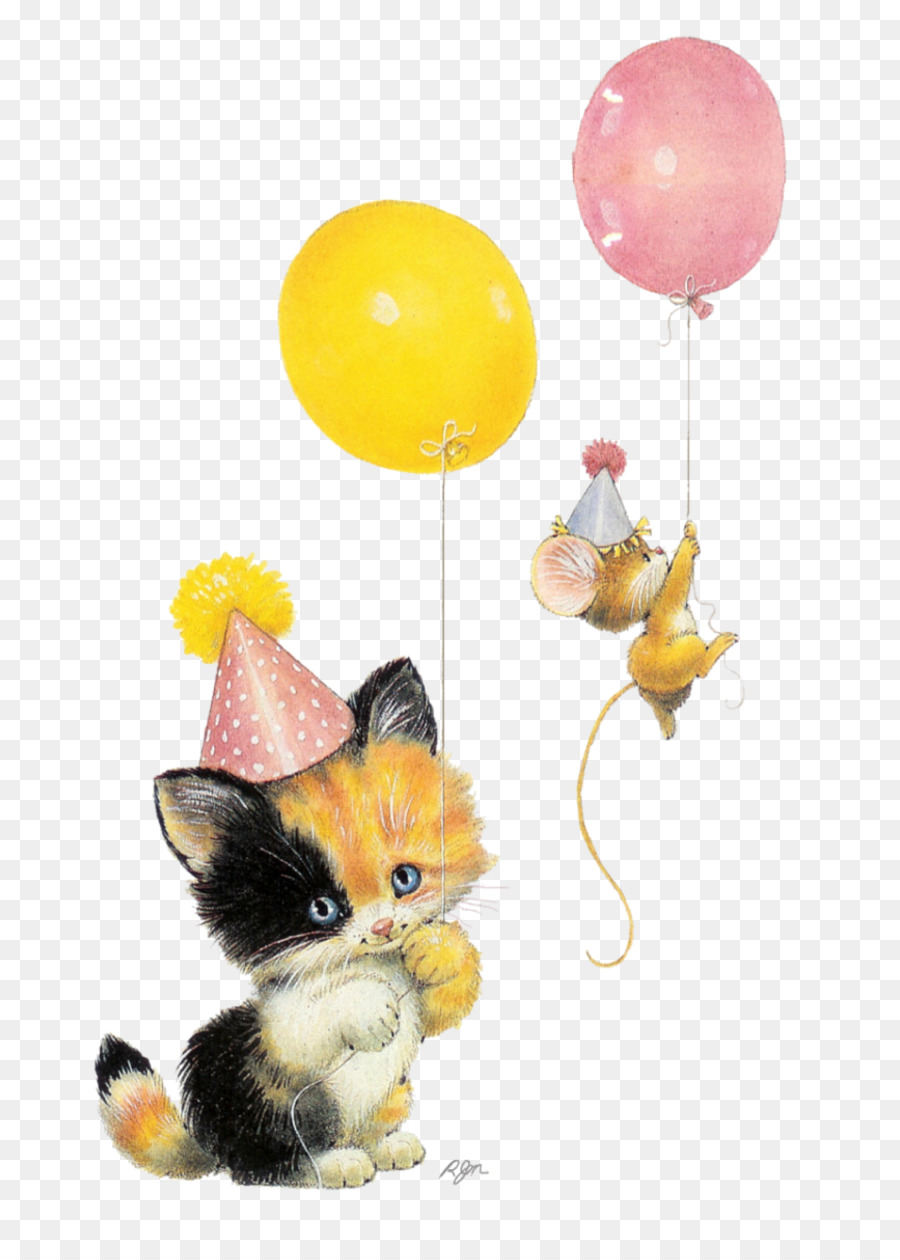 Gatinho E Rato Com Balões，Gatinho PNG