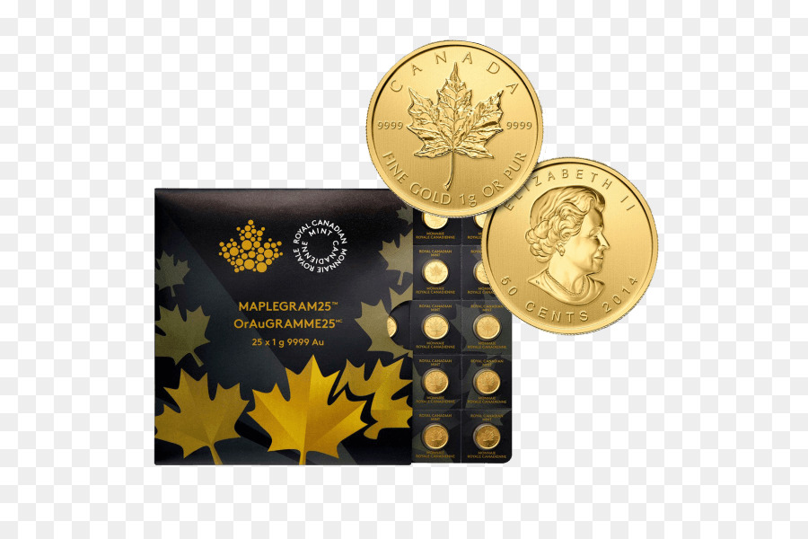 Canadense Maple Leaf De Ouro，Moeda De Ouro PNG