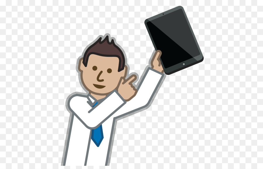 Homem Com Tablet，Comprimido PNG