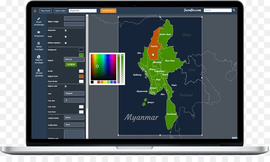 Mapa De Mianmar，Geografia PNG