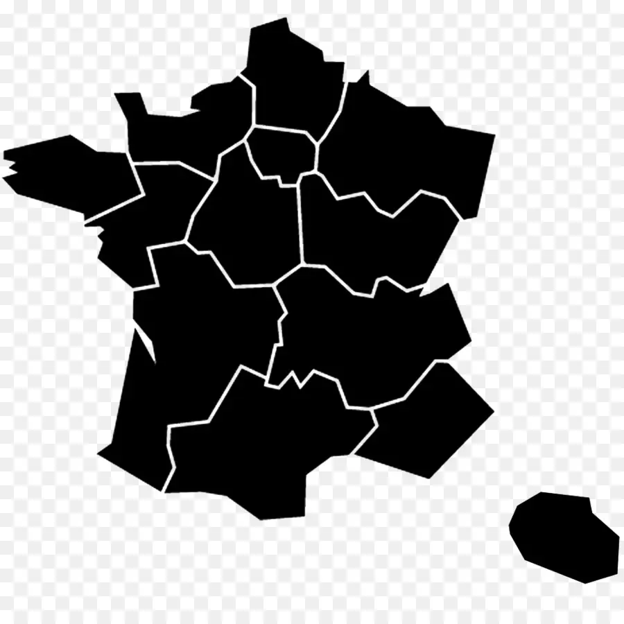 Mapa Da França，Regiões PNG