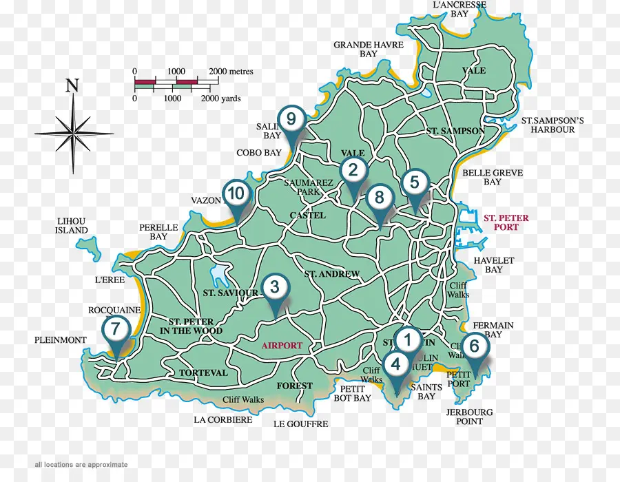 Guernsey，Mapa PNG