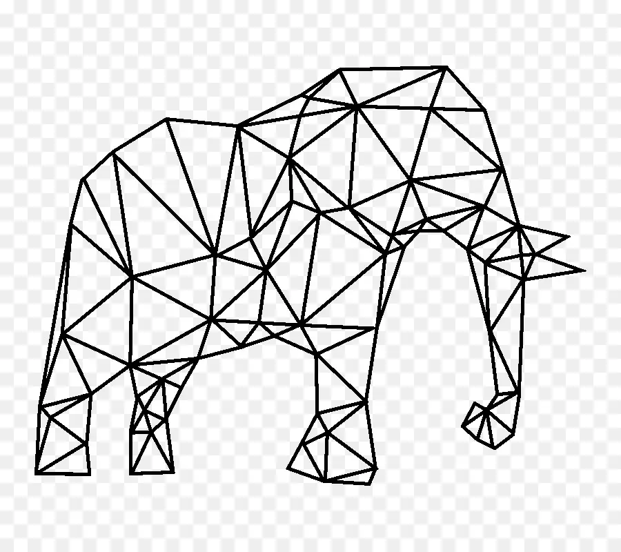 Elefante Geométrico，Animal PNG