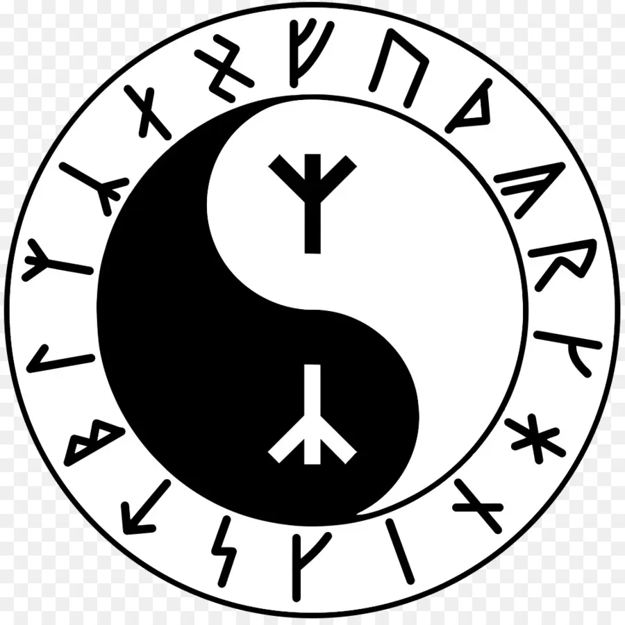 Símbolo Yin Yang，Runas PNG