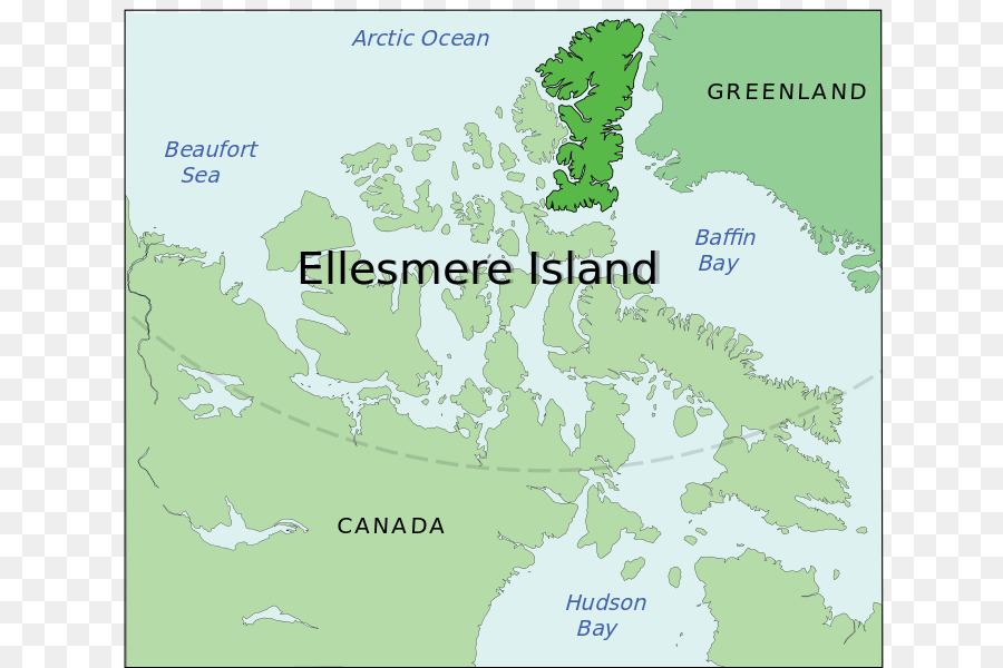 Mapa Da Ilha Ellesmere，Canadá PNG