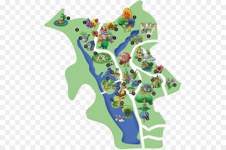 Mapa Do Parque，Ilustração PNG