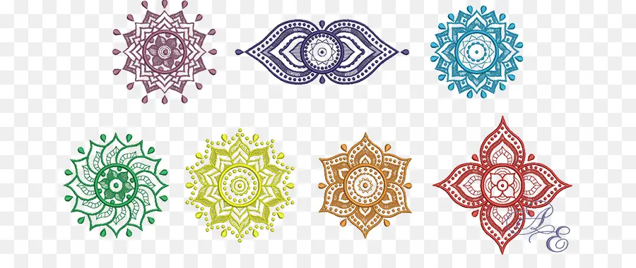 Mandalas Coloridas，Padrões PNG