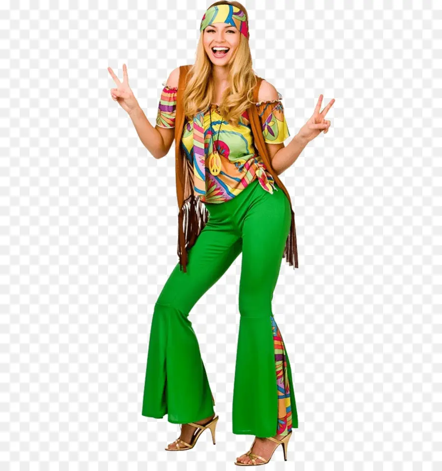 Traje Hippie，Mulher PNG