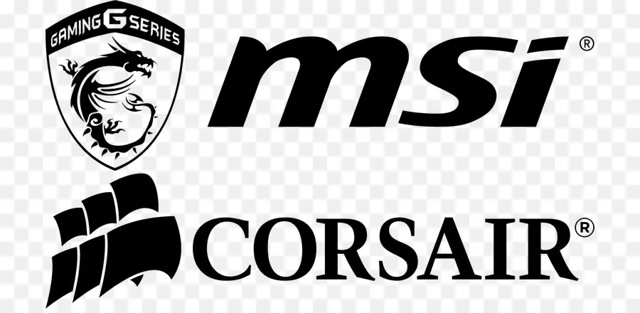 Logotipos Msi E Corsair，Jogos PNG