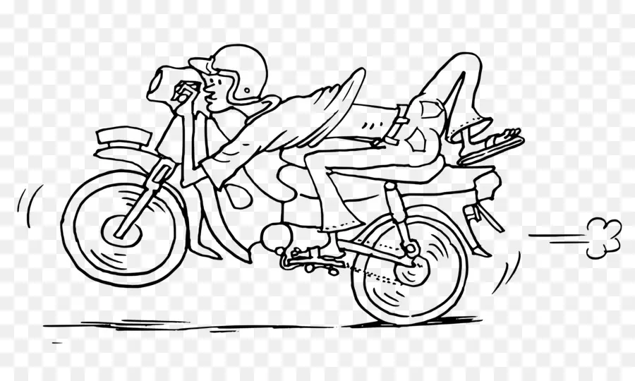 Motociclista，Desenho Animado PNG