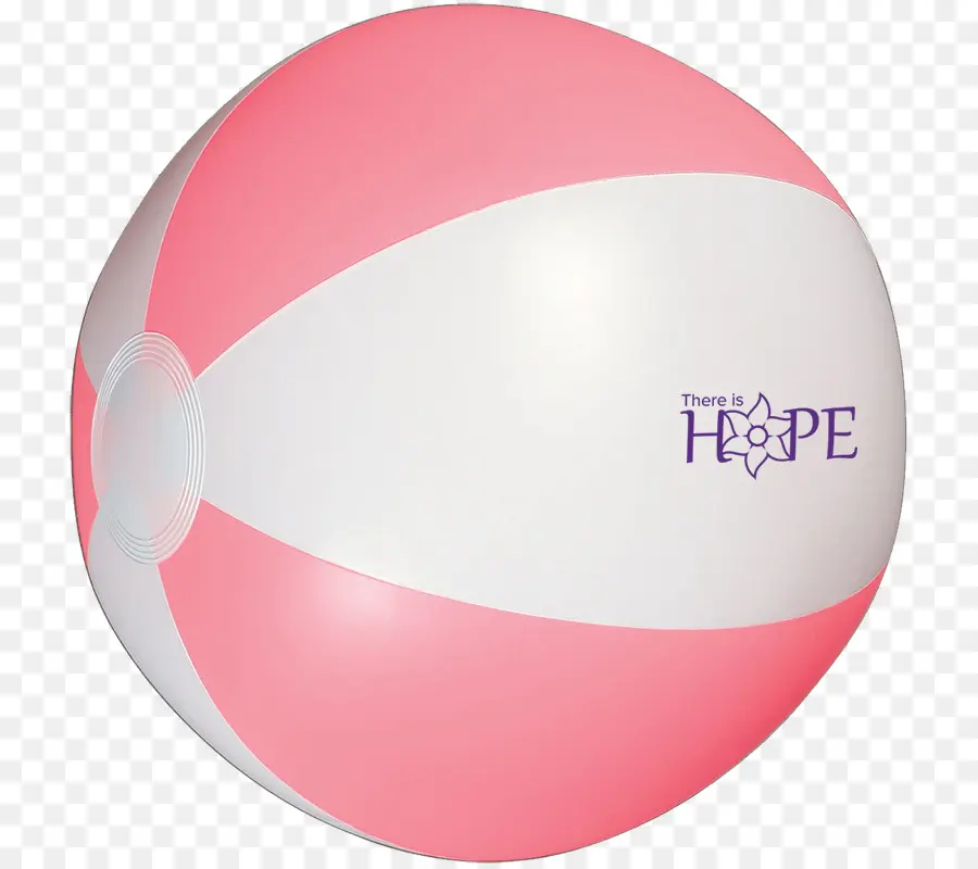 Bola De Praia Rosa E Branca，Inflável PNG