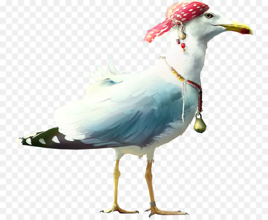 Gaivota Com Chapéu De Pirata，Pássaro PNG