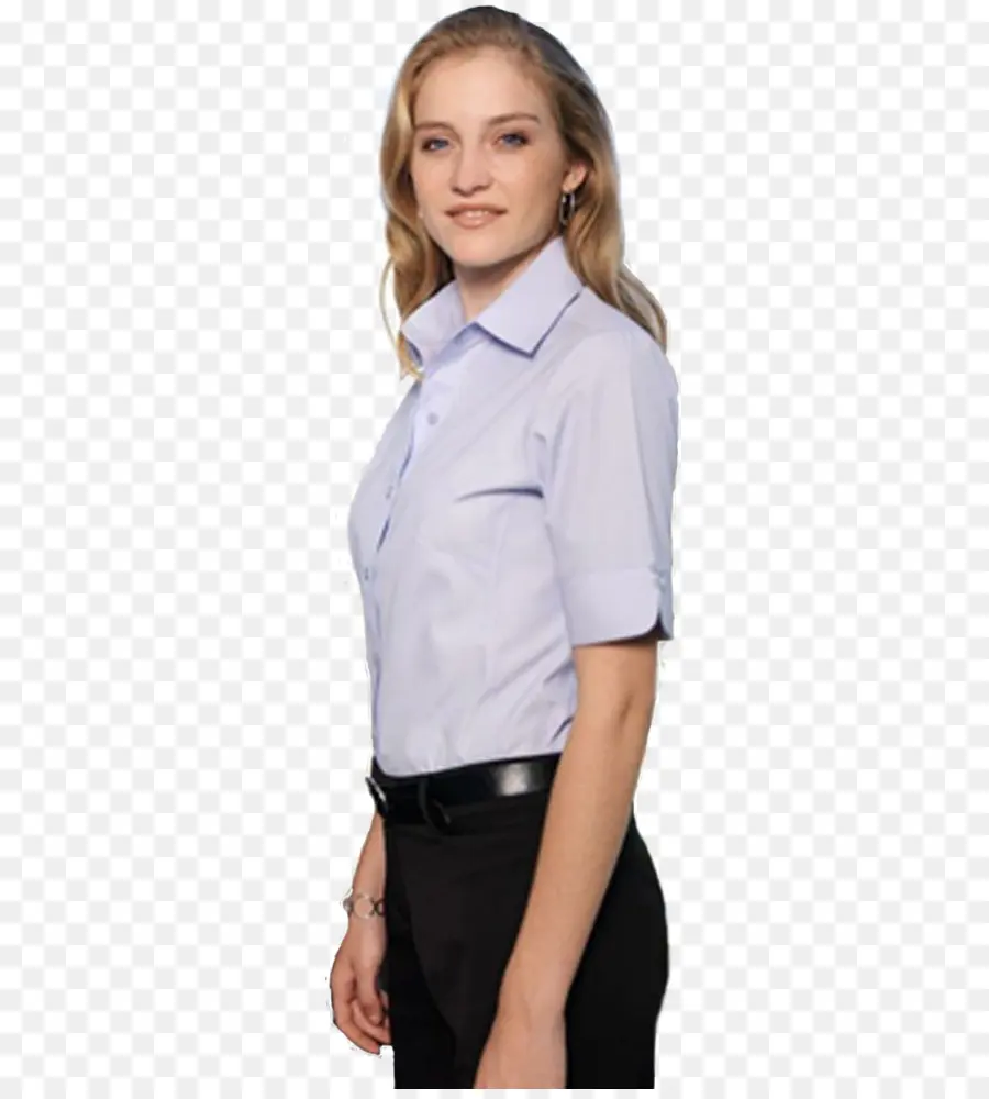 Mulher De Camisa Azul，Profissional PNG