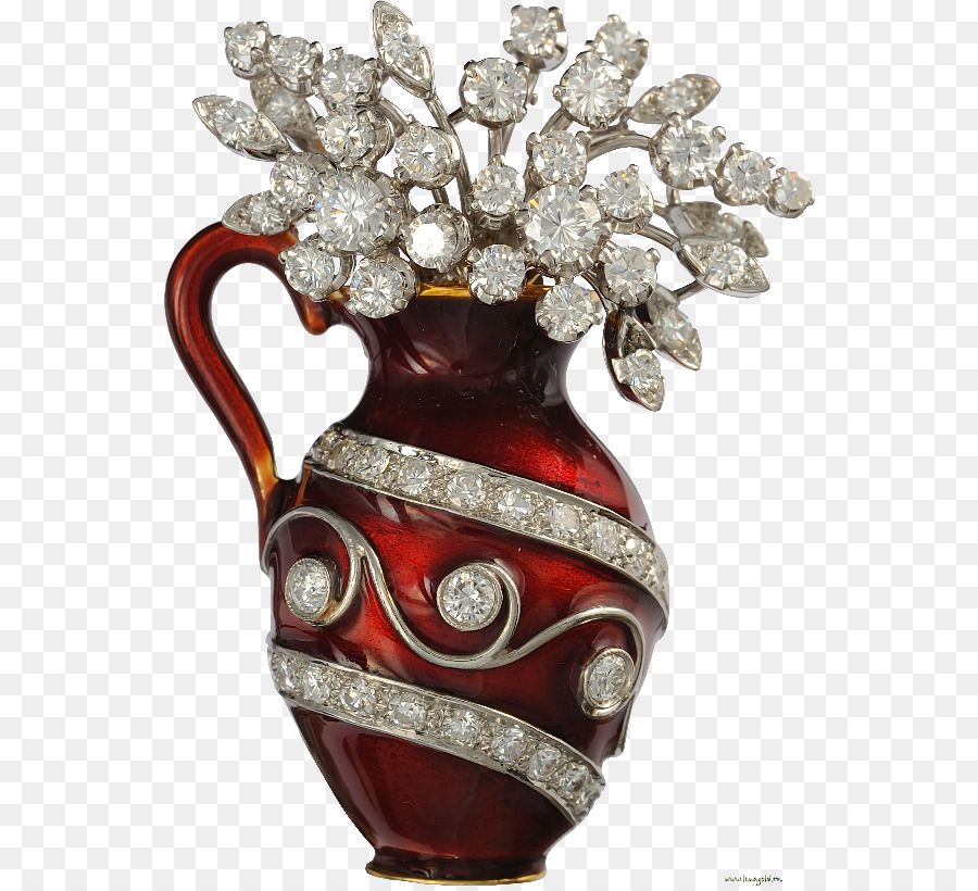 Vaso Com Diamantes，Joia PNG