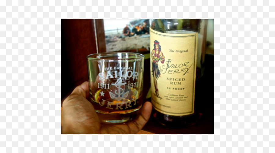 à Moda Antiga De Vidro，Sailor Jerry Rum PNG