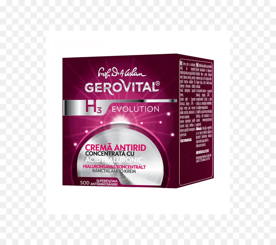 Creme Gerovital，Antienvelhecimento PNG