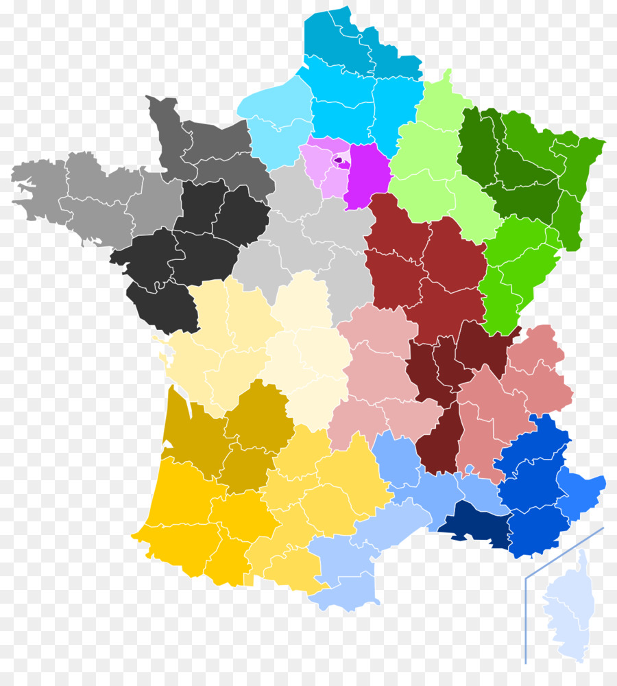 Mapa Da França，Regiões PNG