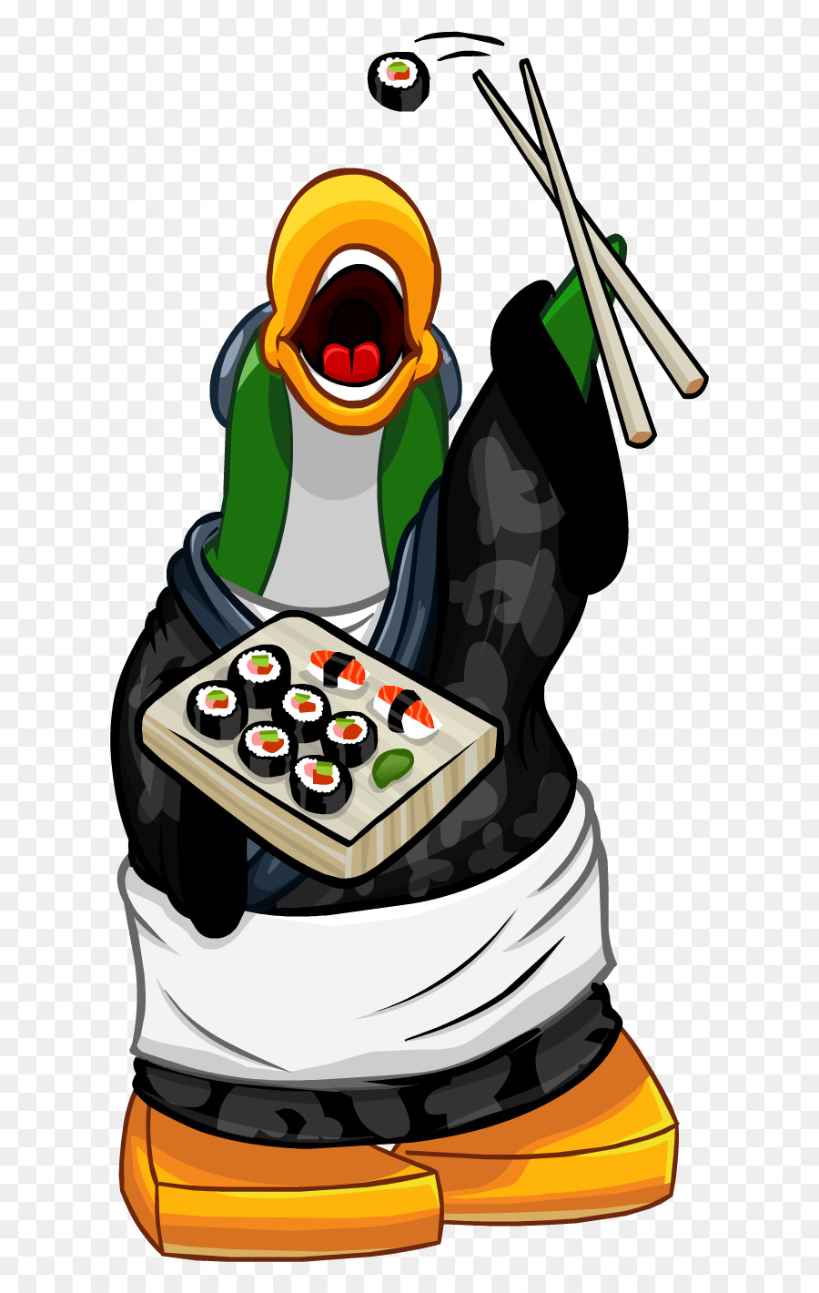 Penguin，Sushi PNG