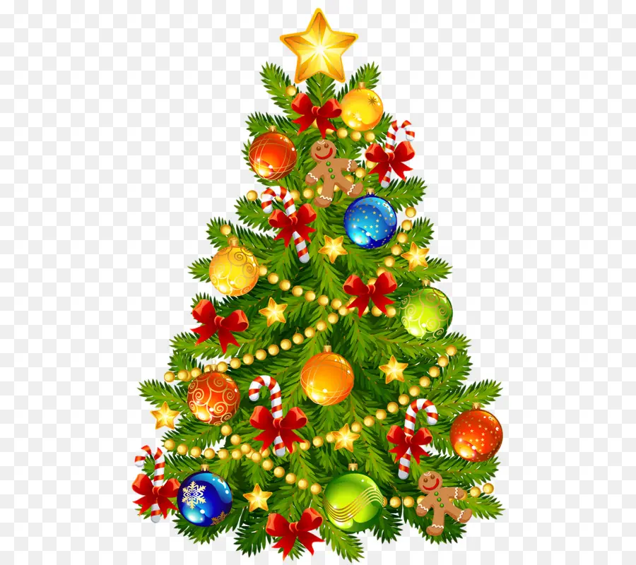 Clip Art De Natal，árvore De Natal Decorada PNG