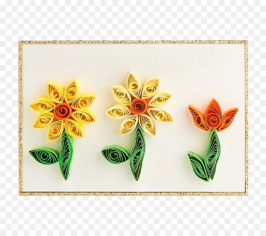 Flores Quilled，Papel PNG