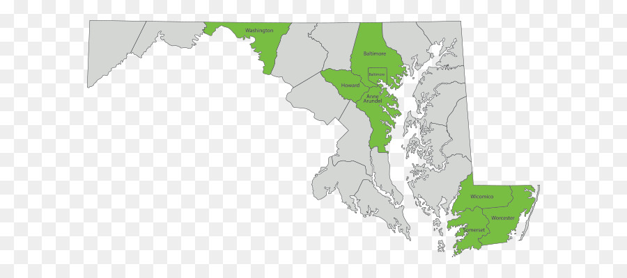 Maryland，Mapa PNG