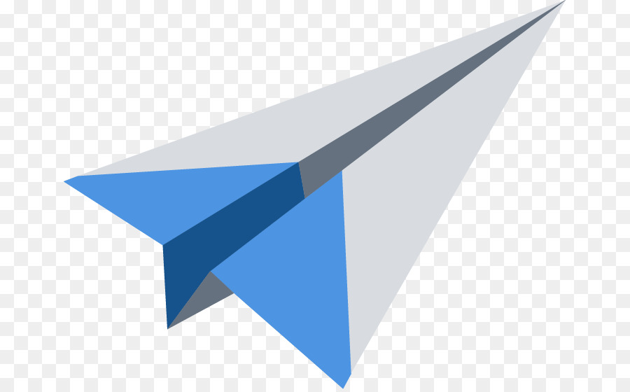 Avião De Papel Azul，Origami PNG