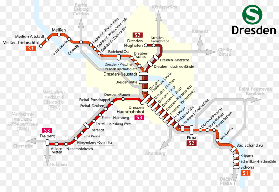 Mapa Dresda，Transporte PNG