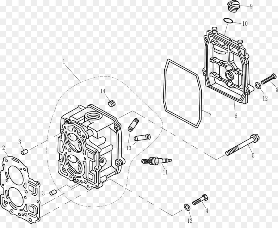 Cabeça De Cilindro，Motor De Quatro Tempos PNG
