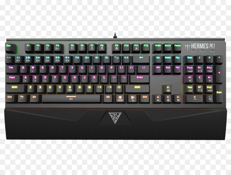 Teclado De Computador，Gamdias Rgb Mechanical Gaming Keyboard Com Microprocessador De 32 Bits 2 Ma PNG