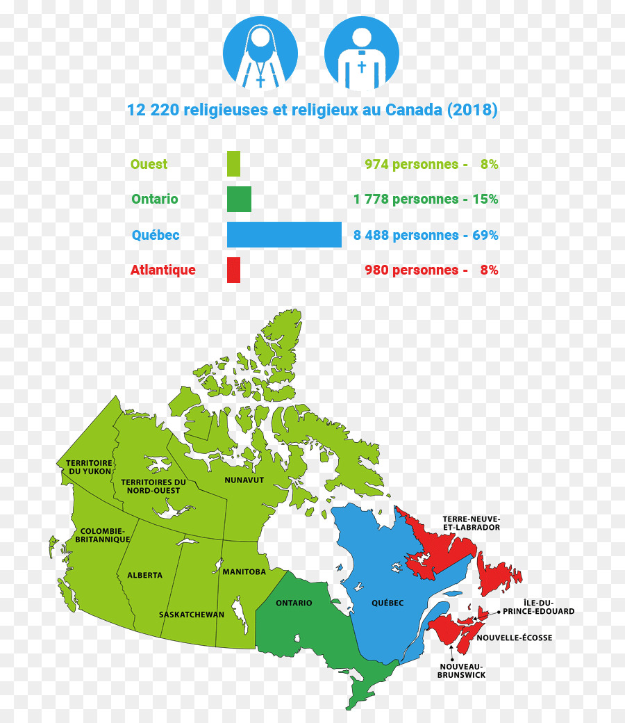 Mapa Do Canadá，Religioso PNG