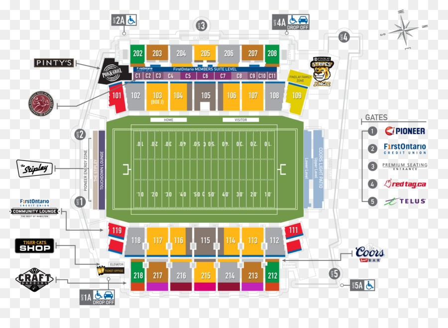 Tim Hortons Campo，Hamilton Tigercats PNG