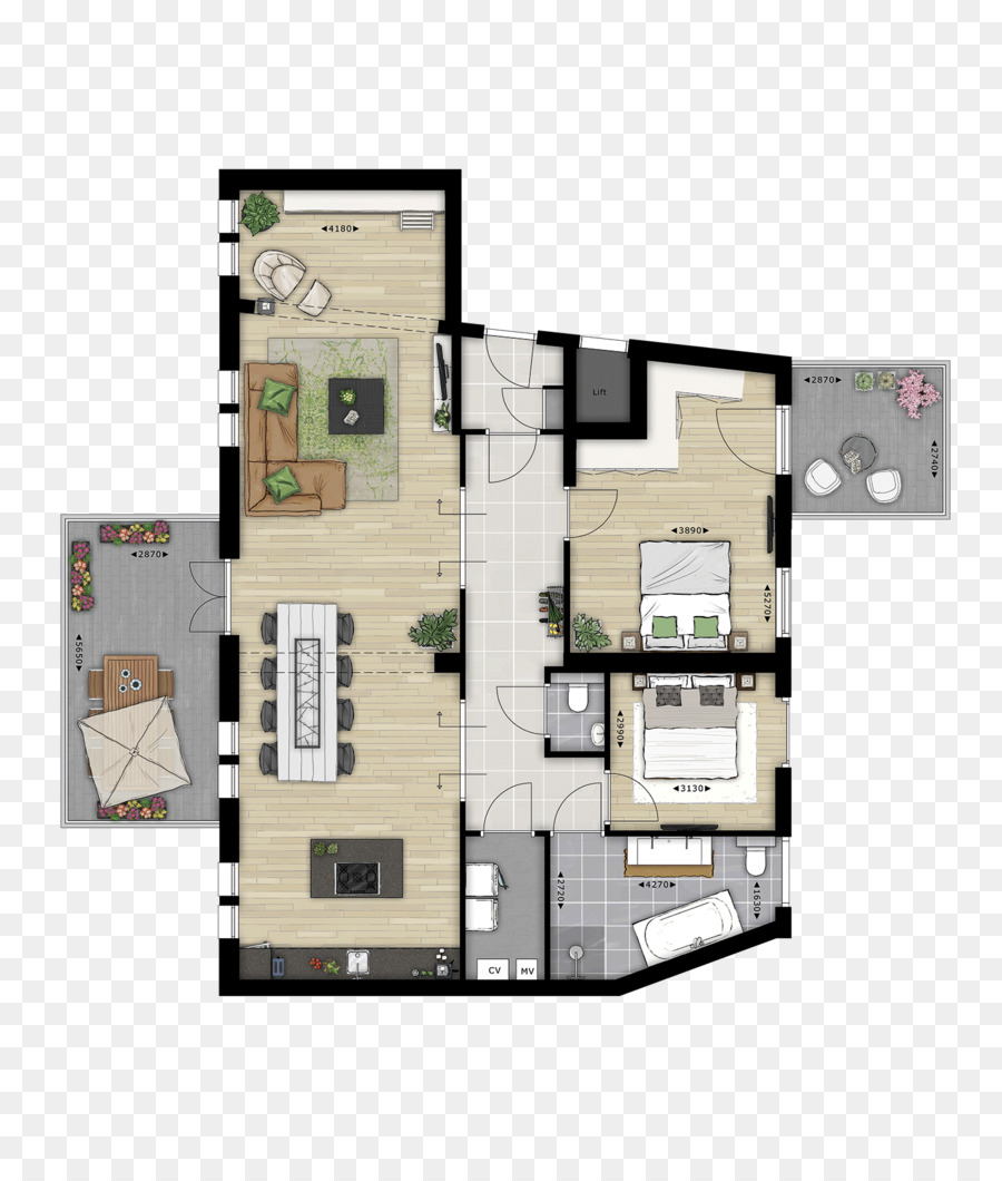 Layout Do Apartamento，Planta Baixa PNG