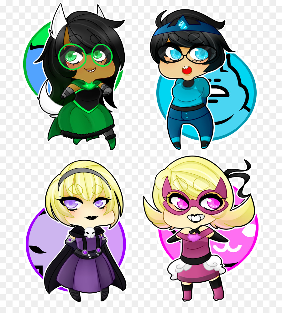 Personagens Chibi，Bonitinho PNG