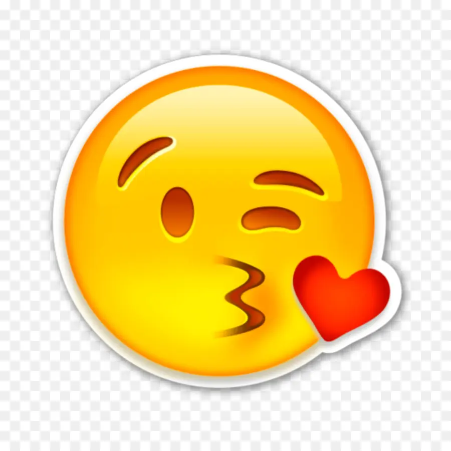 Emoticons，Beijo PNG