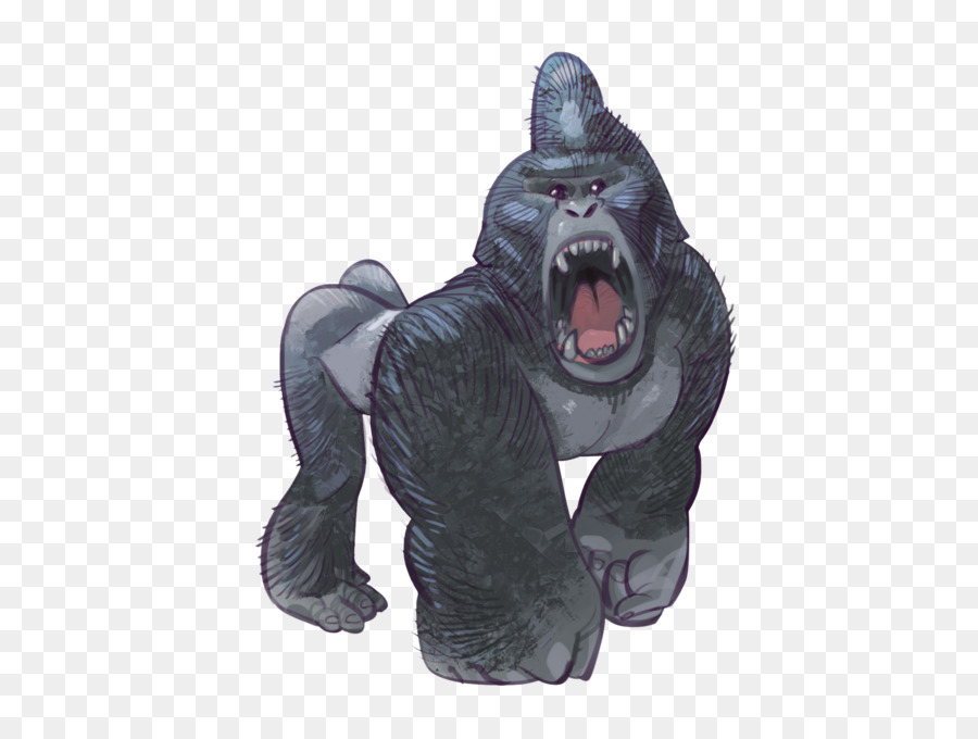 Gorila Ocidental，Sculpture PNG