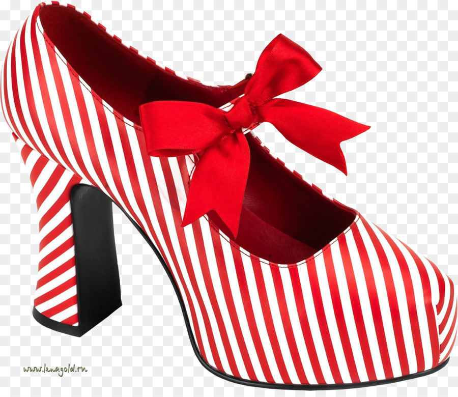 Sapato Listrado，Vermelho E Branco PNG