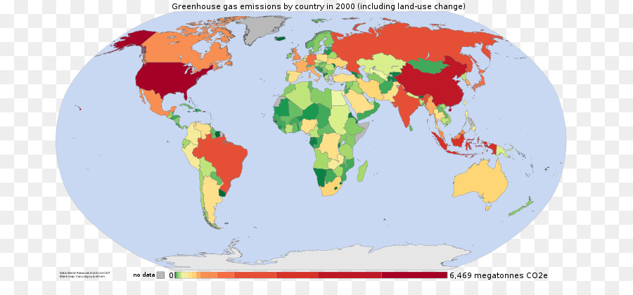 Mapa Mundial，Gases De Efeito Estufa PNG