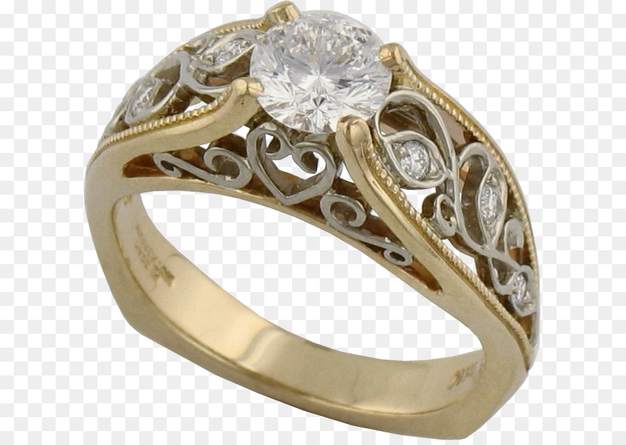 Anel De Diamante，Ouro PNG