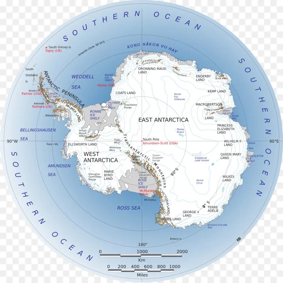 Mapa Da Antártica，Continente PNG