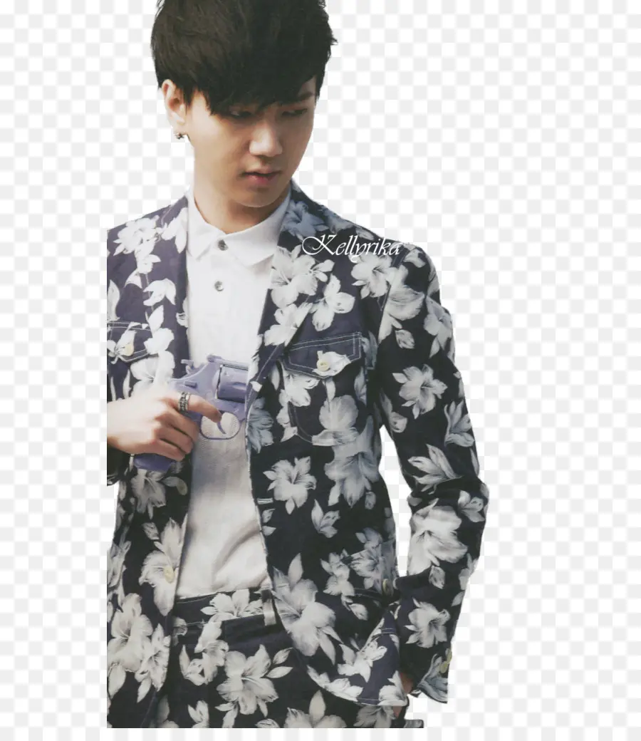 Homem Com Terno Floral，Roupas PNG