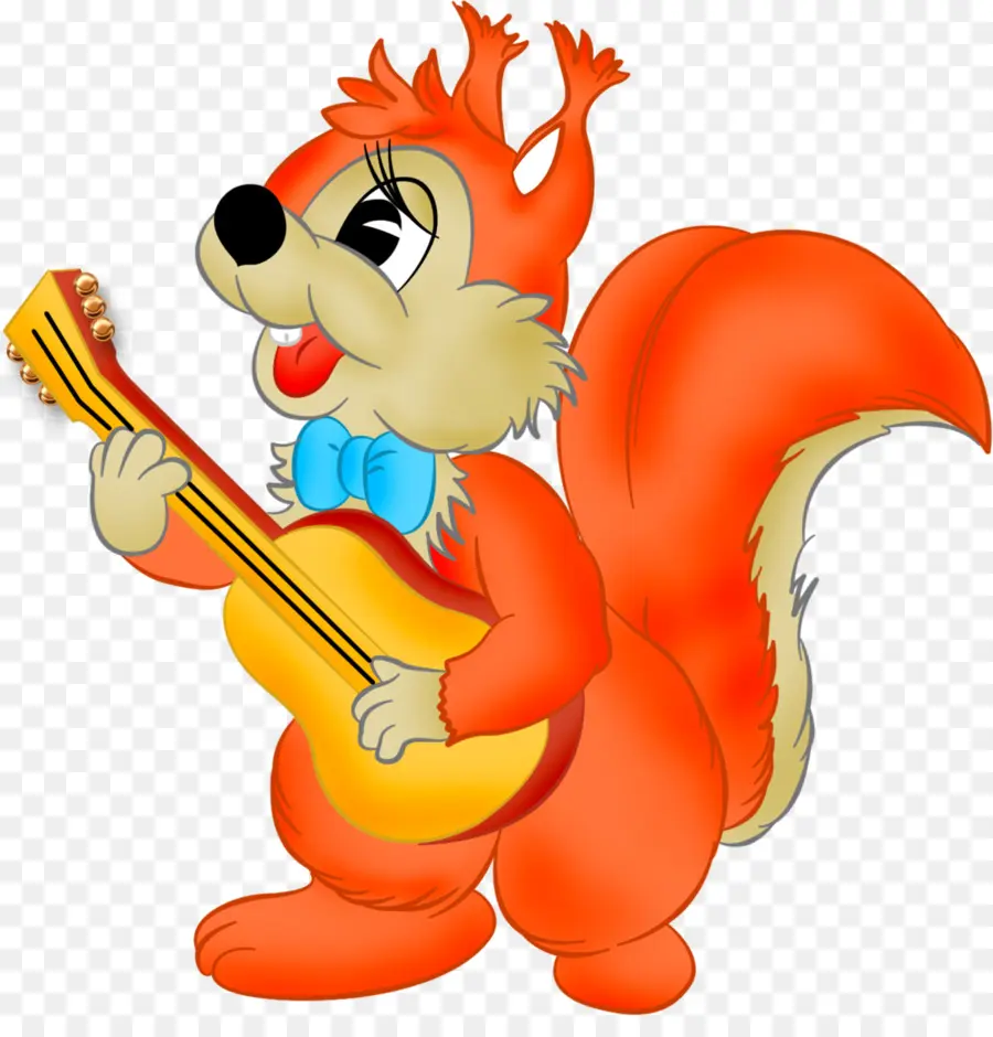 Esquilo Com Guitarra，Animal PNG